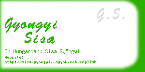 gyongyi sisa business card