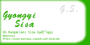 gyongyi sisa business card